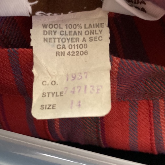 Al Jean vintage Womens wool skirt. Size 14. Made in Canada - Picture 5 of 5